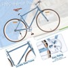 INFURNIC Bicycles Single Speed Retro 700C Road Bike with Steel Frame and Double Caliper Brakes for City Riding, Blue-gray, 64.97"*24.41"*38.52" - 2 of 4