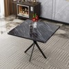 39" Square Dining Table for 4-6 Person, Modern Minimalist Wood Kitchen Table Table with Metal Legs for Kitchen, Dining Room, Restaurants - 2 of 4