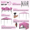 Ainfox 10ftx10ft Pop Up Canopy Tent with 4 Sidewalls One Push Tent Canopy with Wheeled Carry Bag, 8 Stakes and 4 Ropes - 3 of 4