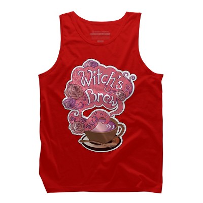 Men's Design By Humans Witch's Brew Cup of Coffee Pretty Halloween Concoction Shirt By TronicTees Tank Top