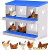 Chicken Nesting Boxes Galvanized Steel Rustproof Egg Laying Box with Egg Collection Systems, Hen Eggs Laying Box, for Chicken House/Duck House/Hen - 2 of 4