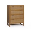 Hatteras Modern Boho 4-Drawer Dresser with Solid Wood & Natural Rattan Accents-Teamson Home - 2 of 4