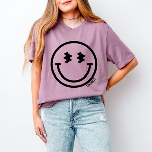 Simply Sage Market S.W.Smiley Smiley Face Outline Short Sleeve Tee - 1 of 4
