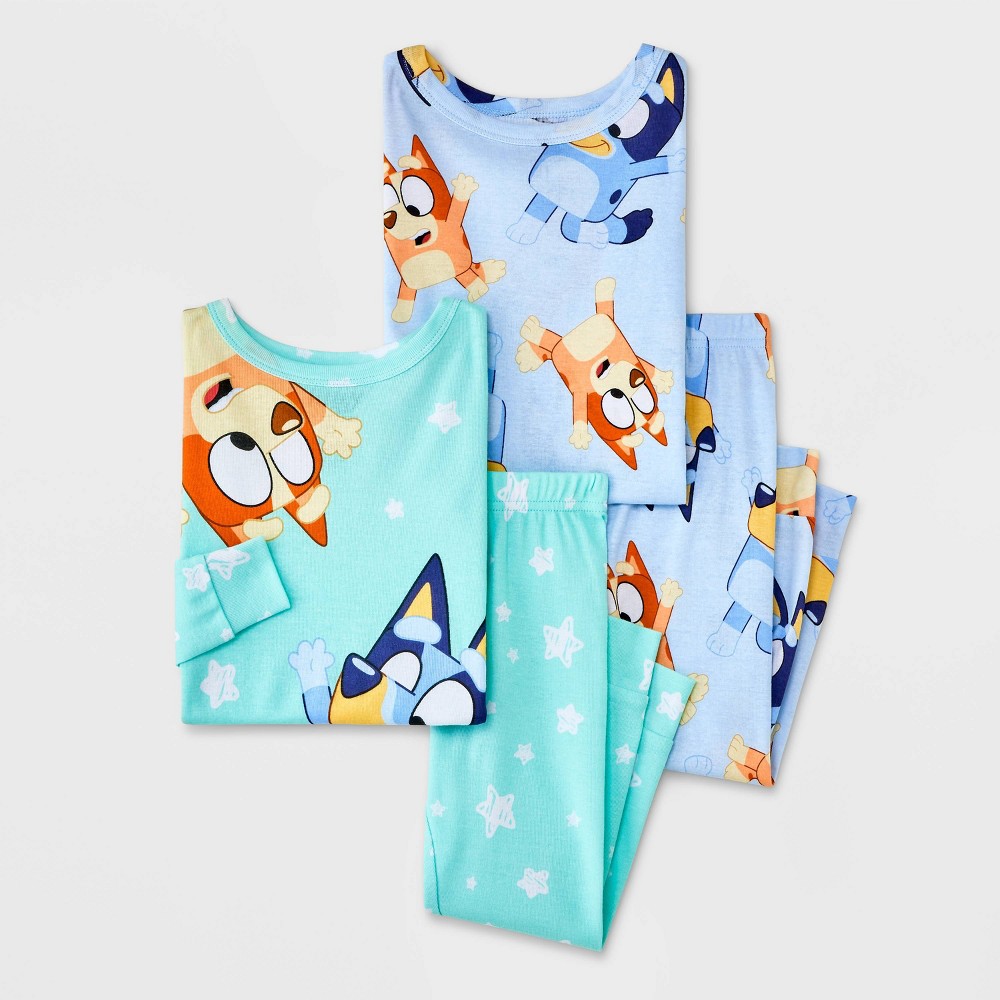 Toddler 2pc Snug Fit Bluey Cotton Pajama Set - Blue size  18M