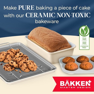 Marble Grey 6-Cup Round Cake/Muffin Pan with Non-Stick Coating