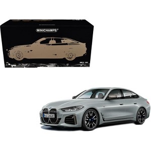 BMW i4 Gray Metallic 1/18 Diecast Model Car by Minichamps - 1 of 3