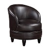 Sophia Faux Leather Swivel Accent Chair Brown - Steve Silver Co. - 2 of 4