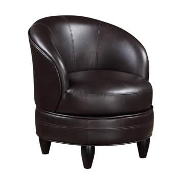 Sophia Faux Leather Swivel Accent Chair Brown - Steve Silver Co.