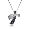 Guili Sterling Silver Black and Clear Cubic Zirconia Necklace - 2 of 2