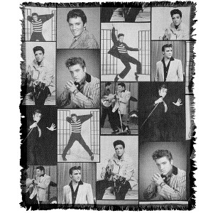 Elvis Elvis Photo Collage Blanket 50"x60" Woven Tapestry - 1 of 4