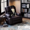 Manual Recliner Chair, Wide 22" Seat Width Leather Recliner w/Comfortable Arms and Cup Holders for Living Room CF8011 - 2 of 4