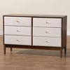 Baxton Studio Nikolai Fabric and Wood 6 Drawer Dresser Beige/Wenge Brown - 4 of 4
