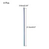 Unique Bargains Smooth Large Cocktail Coffee Juice Reusable Metal Straws 4 Pcs - 2 of 4