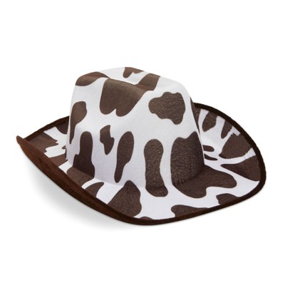 Zodaca Brown Cow Print Western Cowboy Hat for Kids and Adults (Unisex)