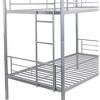 Kumasinova Metal Bunk Bed, Strong Steel Bed Frame with Safe Stairs, Modern Space-Saving Bunk Bed for Teens and Adults, 13" Under-Bed Storage - 3 of 4