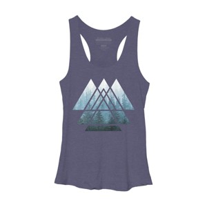 Women's Design By Humans Misty Forest Sacred Geometry By Maryedenoa Racerback Tank Top - 1 of 3