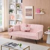 Airsurfer Minimalist style, straight-line corduroy sofa suitable for sitting and lying in the living room and bedroom - 2 of 4