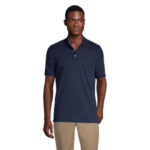 Lands' End School Uniform Men's Long Sleeve Interlock Polo Shirt - 1 of 4