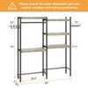 5-Tier Over The Washer Dryer Storage Shelf – Heavy Duty Wood Laundry Organizer with Clothes Drying Rack, Space-Saving for Home Decor - 2 of 4