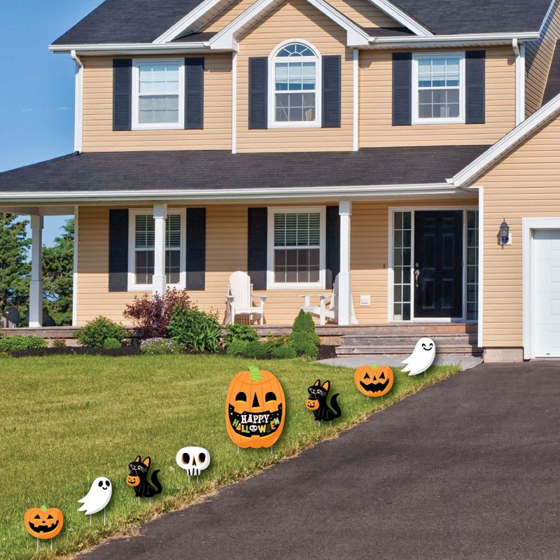 Big Dot of Happiness Jack-O'-Lantern Halloween - Yard Sign and Outdoor Lawn Decorations - Kids Halloween Party Yard Signs - Set of 8, 2 of 8
