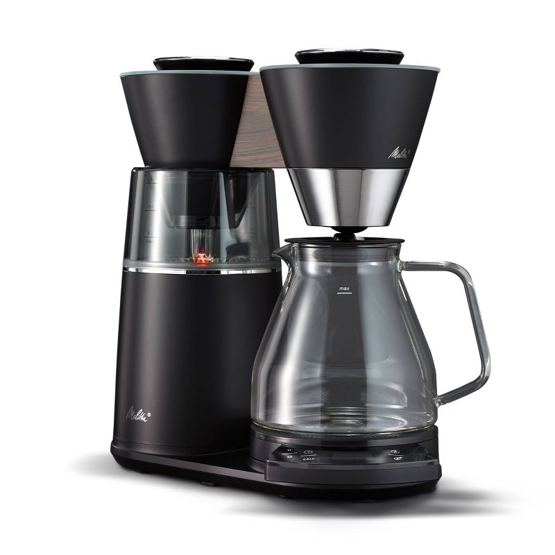 Melitta Vision 12c Drip Coffeemaker with Revolving Dashboard Painted Black/Wood, 4 of 14