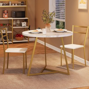 ODK 3-Piece Dining Set Round Kitchen Chairs for 2, Small Dining Table Set for 2 Modern Kitchen Table Furniture for Dining Room - 1 of 4