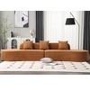 130.5'' Terrycloth Curved Modular Sofa with 3 Pillows, Cloud Comfort Design and No Assembly Required - 4 of 4