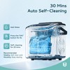 Simzlife Ice Maker Countertop, 26 Lbs/24H, Bullet Ice, 9 Pcs/6 Min, Portable Machine with Handle, Auto-Cleaning, Ultra Quiet, Smart Operation, Black - 3 of 4