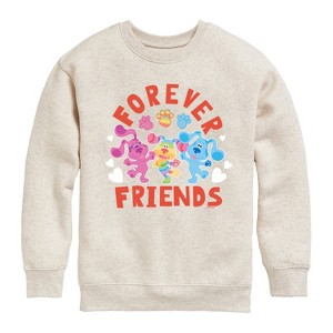 Boys' - Blue's Clues & You! - Magenta & Blue Graphic Long Sleeve Fleece Sweatshirt - 1 of 3