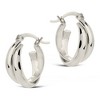 SHINE by Sterling Forever Claire Twist Hoop Earrings - 2 of 3