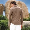 Campus Sutra Men Men's Mocha Brown Hive-Textured Shirt - 4 of 4