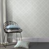 NuWallpaper Quatrefoil Peel & Stick Wallpaper Gray: Removable Geometric Trellis, Self-Adhesive, Vinyl, 30.75 Sq Ft Coverage - 2 of 4