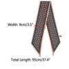 INSPIRE CHIC Women's Paisley Pattern Skinny Long Floral Satin Silky Ribbon Neck Scarves 1Pc - 3 of 4