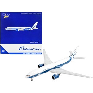 Boeing 777F Commercial Aircraft "AirBridgeCargo" White with Blue Stripes 1/400 Diecast Model Airplane by GeminiJets - 1 of 3