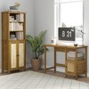 Homcom Space-saving Small Computer Desk With Storage Shelf & Rattan ...