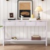 60" Modern Slim Console Table with 4 Drawers,Bottom Shelf & Tall Legs for Entryway,Hallway,Foyer-Baofuwish - 2 of 4