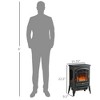 NAYSAYE Indoor Fireplace Freestanding Stove Three Sided View for Living Room , Black, 15.4"*9.4"*22.4" - 4 of 4