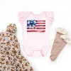 The Juniper Shop USA Flag Coquette Flutter Sleeve Bodysuit - 3 of 4