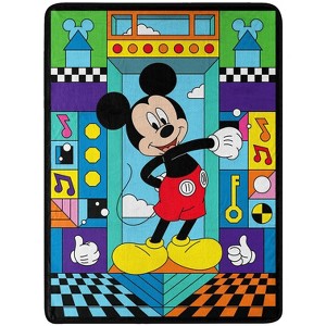 Northwest Mickey Mouse Micro Raschel Throw Blanket, 46" x 60", Funhouse Games - 1 of 4