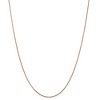 Black Bow Jewelry 0.8mm 14k Rose Gold Solid Baby Wheat Chain Necklace - 3 of 4