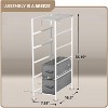 Sorbus 5 Drawers Narrow Dresser with Steel Frame, Wood Top & Easy Pull Fabric Bins for Small Spaces, Closets, Bedrooms, Bathrooms & Laundry - 4 of 4