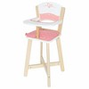 Hape Babydoll Highchair - Pink Hearts - Toddler Wooden Doll Play Furniture - 3 of 4