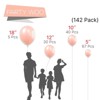 PartyWoo Balloons Light Pink Pastel Peachy 18 12 10 5 Inch 142 pcs - 2 of 4