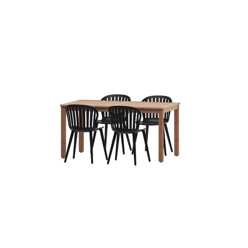 Amazonia 5pc Eucalyptus Rectangular WhisperWeave Outdoor Dining Set - image 1 of 4