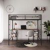 VYNXARIA Twin-size Loft Bed with Table & Shelves - 2 of 4