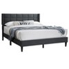 CAVINAS Queen Size Wooden Platform Bed Frame with Fabric Upholstered Box Design Headboard,No Box Spring Needed - 2 of 4