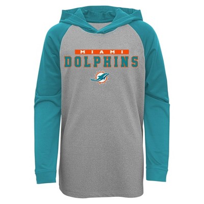 NFL Miami Dolphins Boys' Long Sleeve Lightweight Hoodie - XS