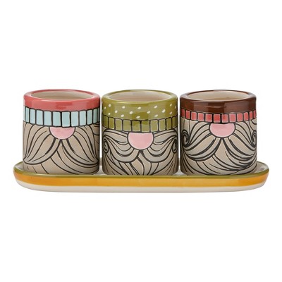 tagltd Gnome Mini Planters Set Of 3 With Tray
