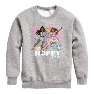 Boys' - Barbie - Easter Graphic Long Sleeve Fleece Sweatshirt - 1 of 4