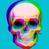 Men's Design By Humans 3D Skull By AdrianFilmore T-Shirt - 2 of 3